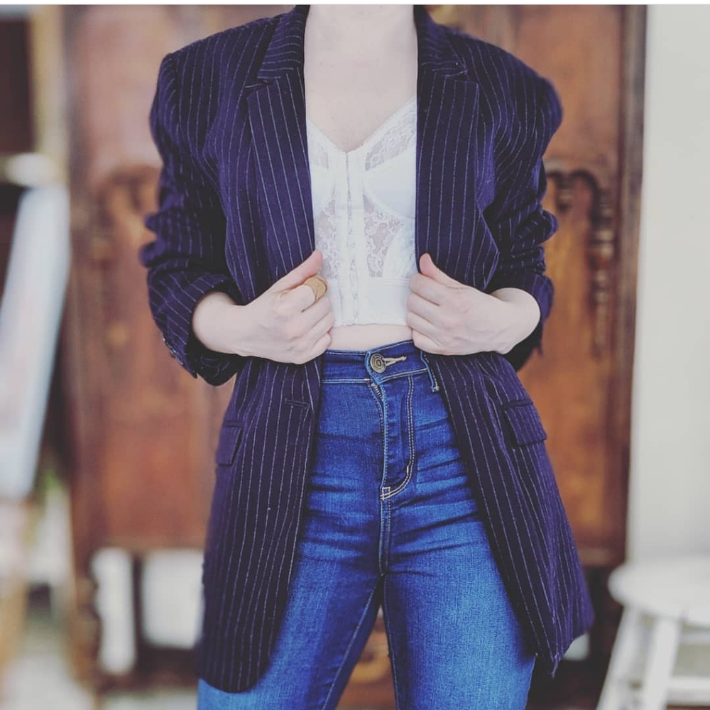 Liz Claiborne Pinstripe Blazer